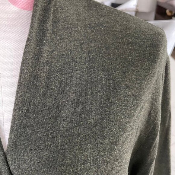 Movement Rayon & Organic Cotton Open Cardigan Worn Several Ways Olive Grn Sz XL - Picture 5 of 10